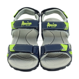 Sandales pour enfants bleu marine American Club 1713 vert 4
