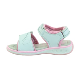 American Club Chaussures enfant sandales cuir semelle incandescente américain rose gris blanche 2