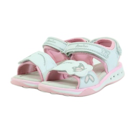 American Club Chaussures enfant sandales cuir semelle incandescente américain rose gris blanche 4
