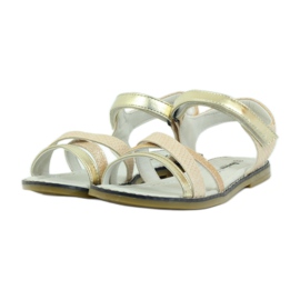 American Club Sandales avec empiècement en cuir américain 5019 jaune brun 3