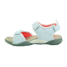 American Club Sandales avec empiècement en cuir américain 1707 orange blanche 2