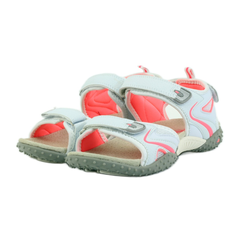 American Club Sandales avec empiècement en cuir américain 1707 orange blanc 3