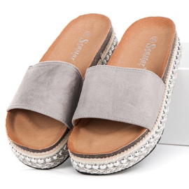Seastar Chaussons bohèmes à la mode gris 4