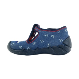 Befado chaussures pour enfants 110p311 pantoufles bleu marin 2