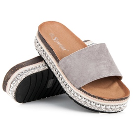 Seastar Chaussons bohèmes à la mode gris 3