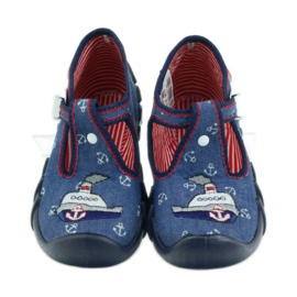 Befado chaussures pour enfants 110p311 pantoufles bleu marin 4