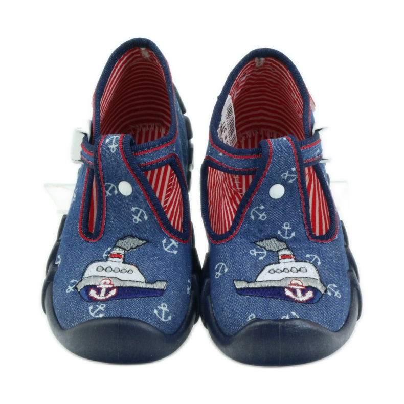 Befado chaussures pour enfants 110p311 pantoufles bleu marine 4