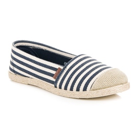 McKey Espadrilles côtelées bleu 1