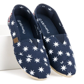 McKey Espadrilles à enfiler à la mode blanche bleu marin 2