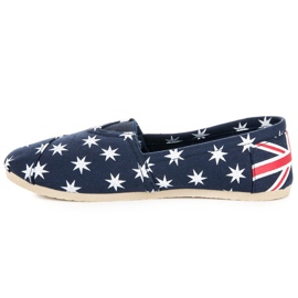 McKey Espadrilles à enfiler à la mode blanche bleu marin 1