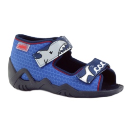 Befado chaussures enfants pantoufles sandales 250p069 bleu marine bleu 1