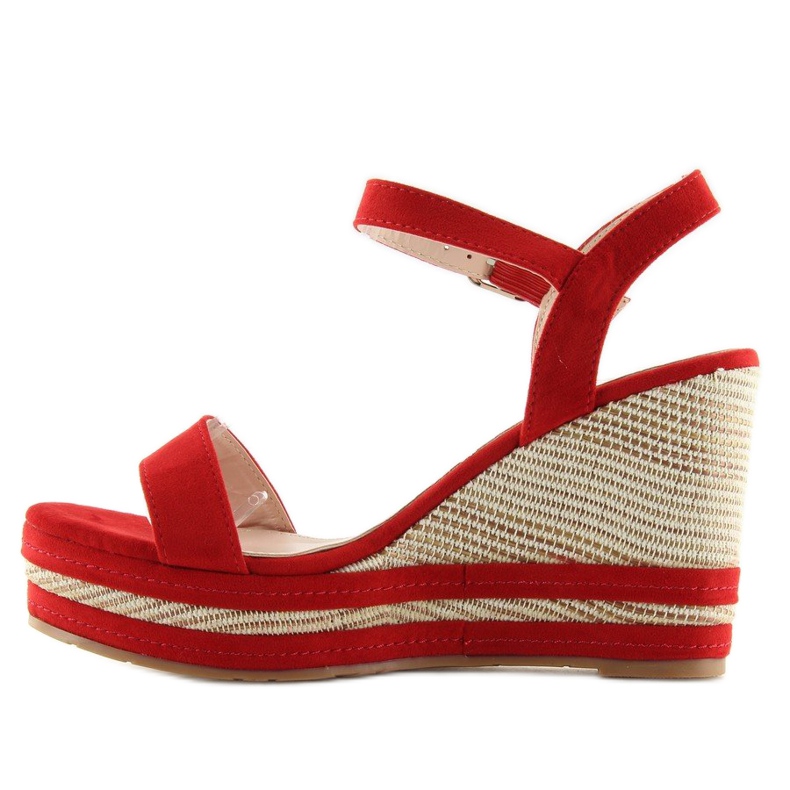 Sandales compensées rouge 1505-2 rouge 1