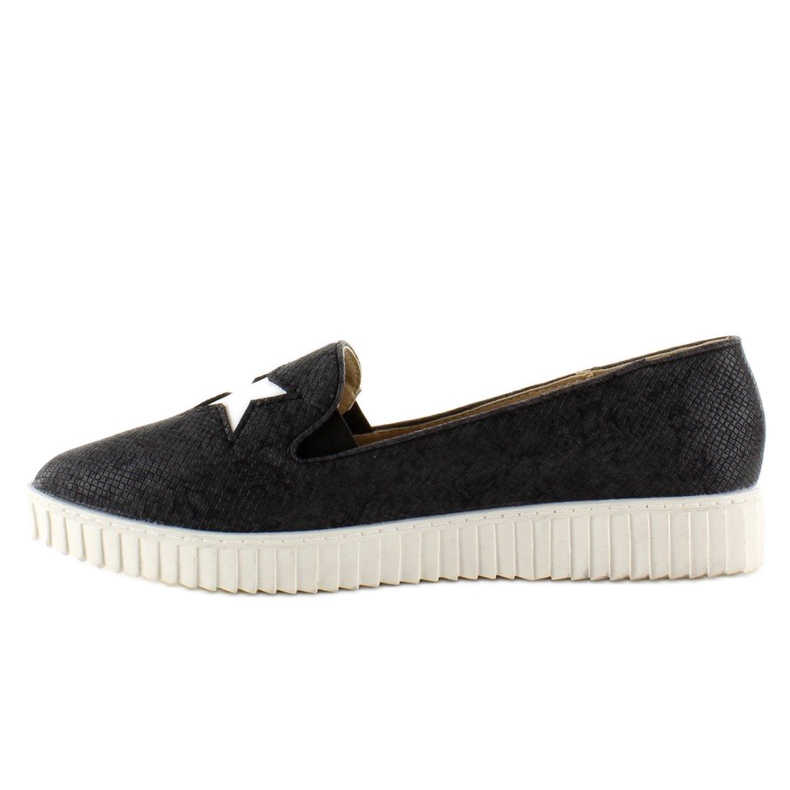 Baskets à étoiles FE454 Semelle haute noire le noir 1