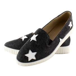 Baskets à étoiles FE454 Semelle haute noire le noir 2