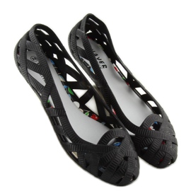 Ballerines meliski noires ajourées KM127 noir 1