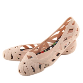 Ballerines ajourées Meliski beiges KM127 5