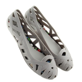 Ballerines Meliski gris ajouré KM127 L.GRAY 1 Ballerines Meliski gris ajouré KM127 L.GRAY 1