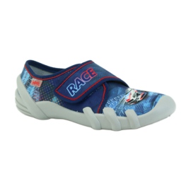 Befado chaussures pour enfants pantoufles 273y222 bleu marin rouge bleu 1