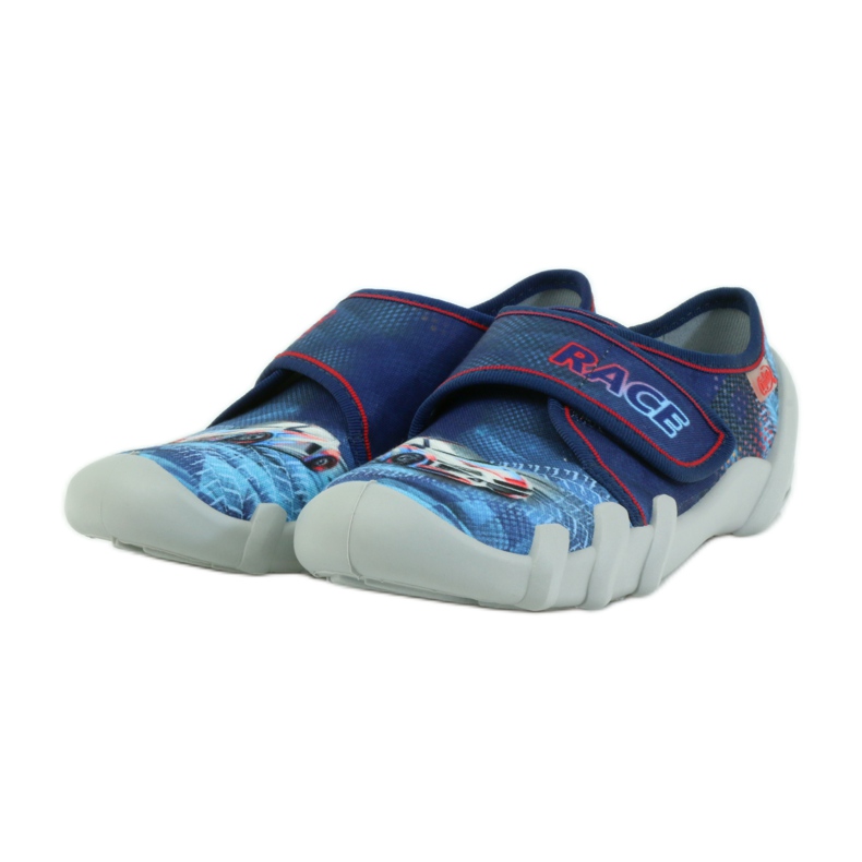 Befado chaussures pour enfants pantoufles 273y222 bleu marin rouge bleu 3