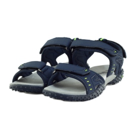 American Club Sandales avec empiècement en cuir américain 1715 bleu marine 3