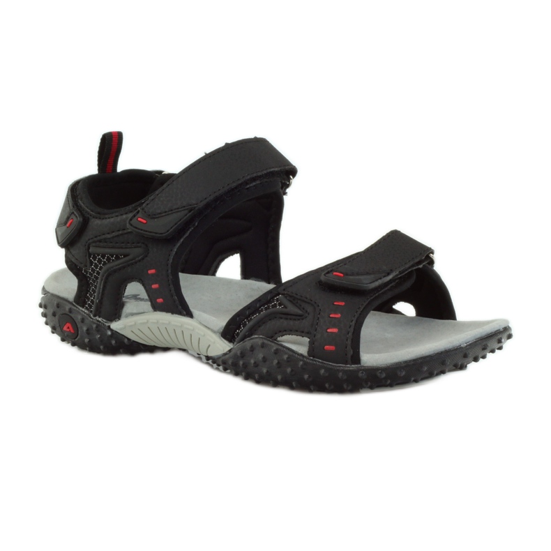 American Club Sandales avec empiècement en cuir américain 1715 le noir 1