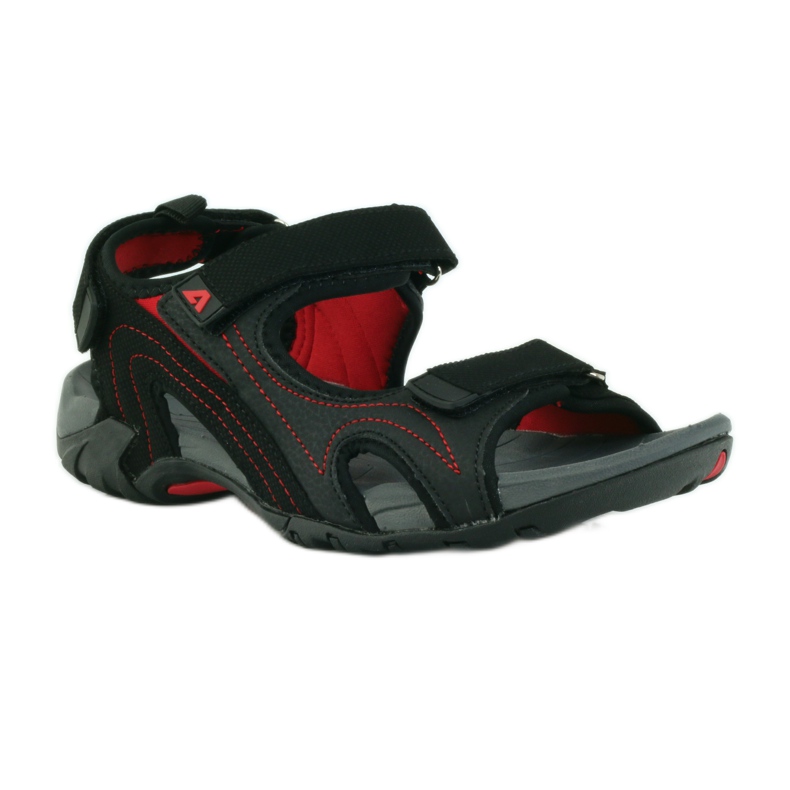 American Club Sandales américaines pour femmes avec semelle intérieure en mousse le noir 1