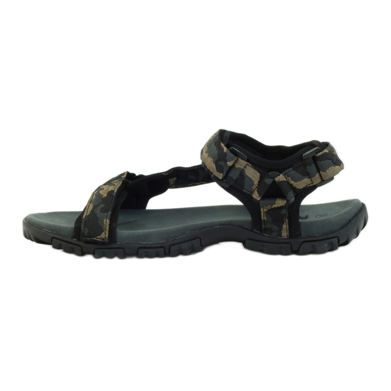 American Club Sandales empiècement cuir American 1729 camo noir brun gris 2