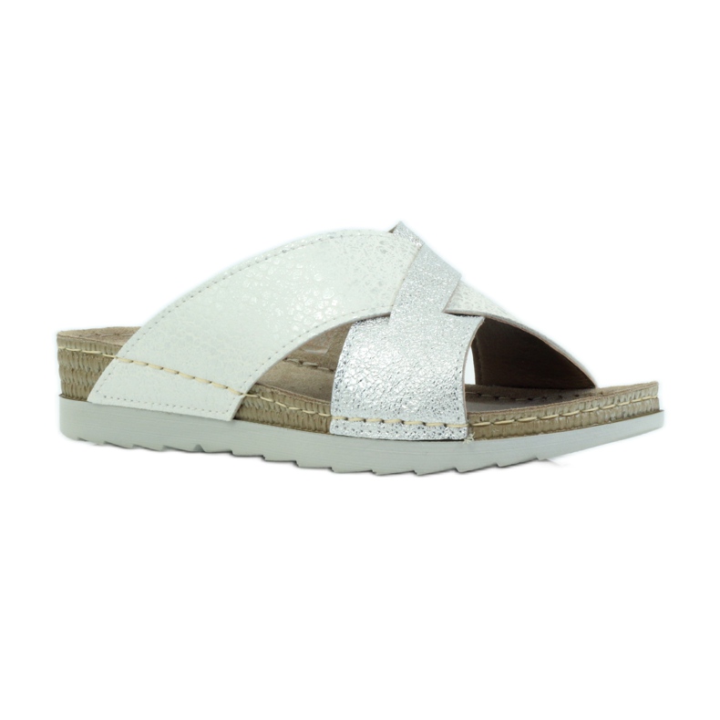 KOMFORT INBLU 010 chaussons tęg.H blanche gris 1 KOMFORT INBLU 010 chaussons tęg.H blanche gris 1
