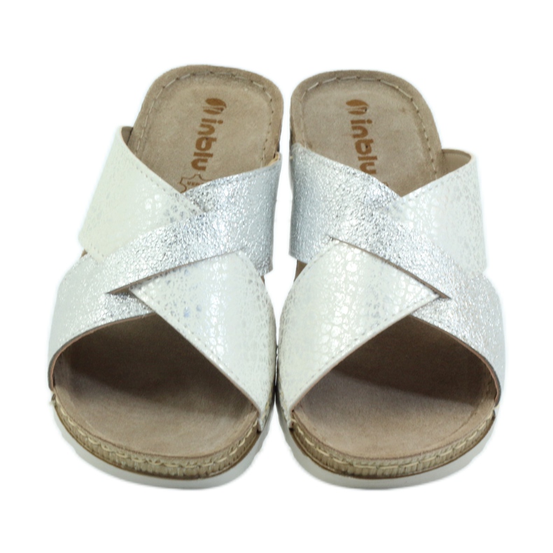 KOMFORT INBLU 010 chaussons tęg.H blanche gris 4