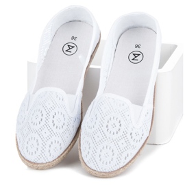 Mckeylor Slipons en dentelle blanche 1