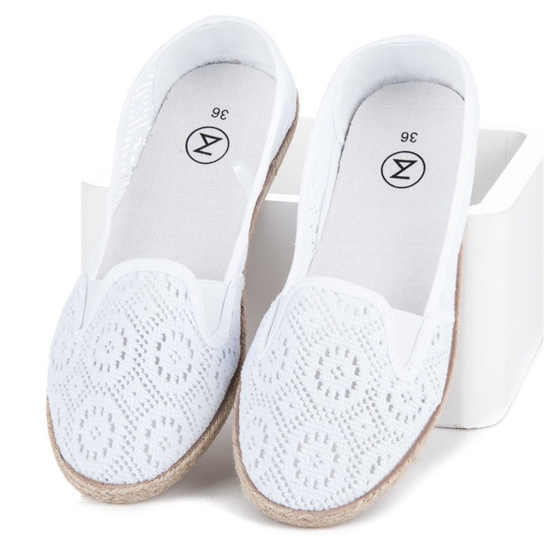 Mckeylor Slipons en dentelle blanc 1