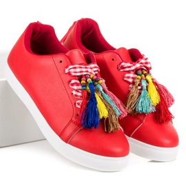 Baskets VICES rouges à la mode 6