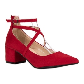 Escarpins en daim VICES rouge 5