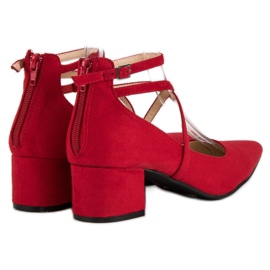 Escarpins en daim VICES rouge 2