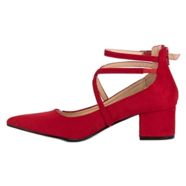 Escarpins en daim VICES rouge 3