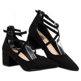 Escarpins en daim VICES le noir 2