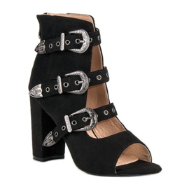Sandales à la mode sur le poteau des vices le noir 2
