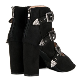 Sandales à la mode sur le poteau des vices le noir 3