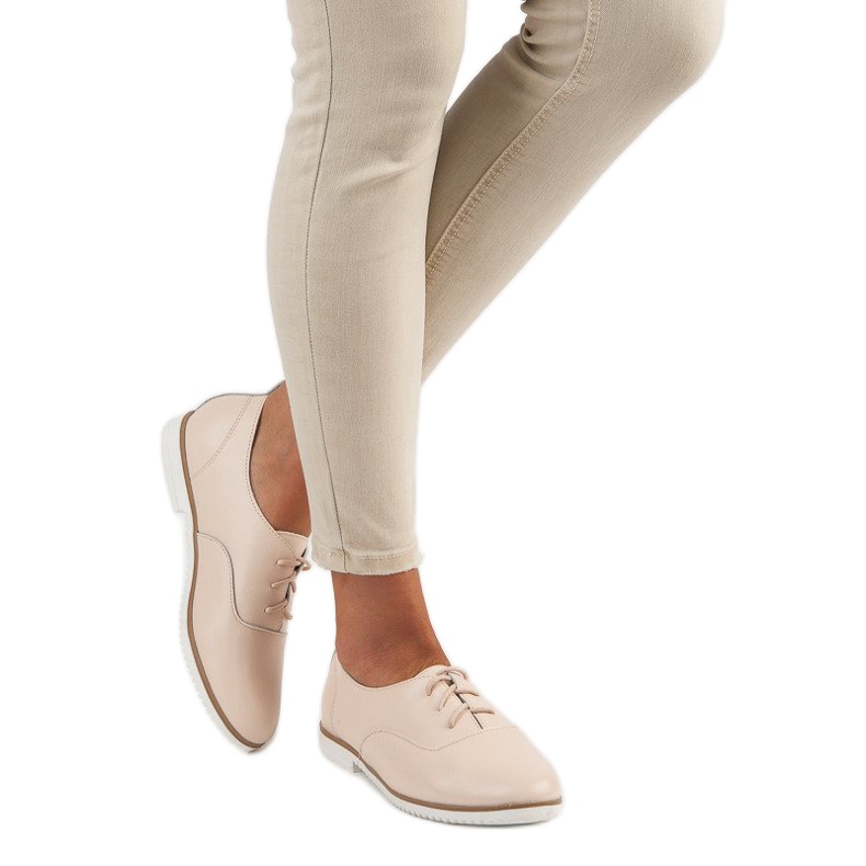 MAZARO Chaussures en Cuir Beige 2