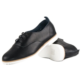 Chaussures mazaro en cuir noir le noir 1