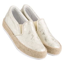 Betler Espadrilles dorées sur la plate-forme d'or 2