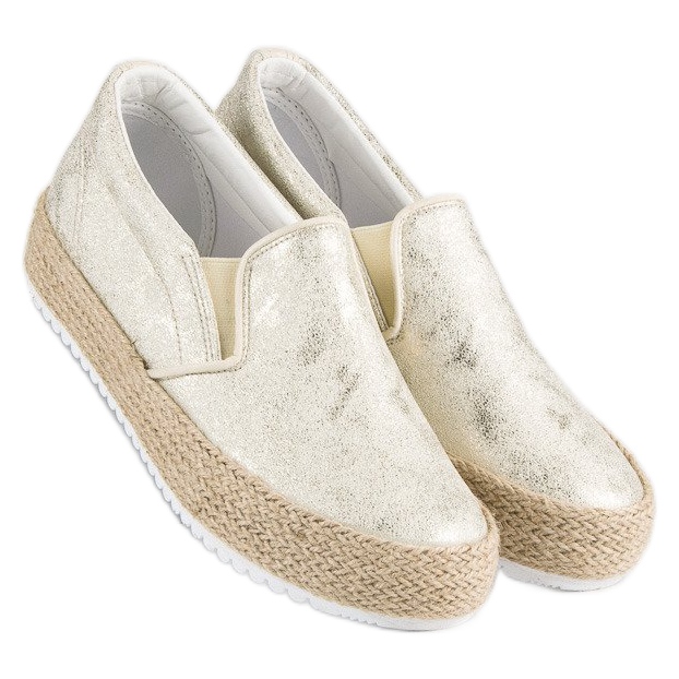 Betler Espadrilles dorées sur la plate-forme d'or 2