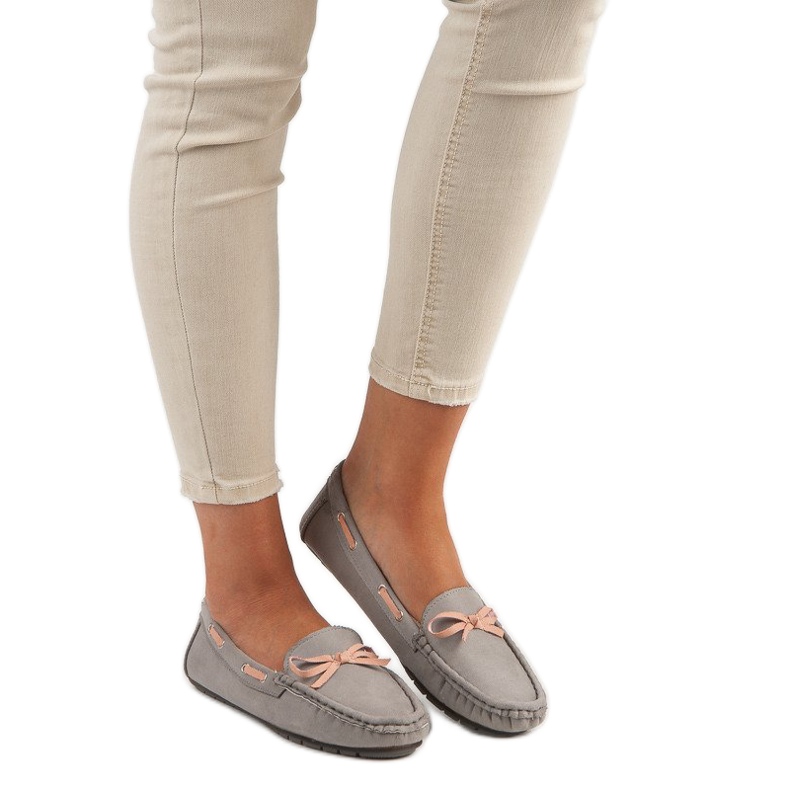 Tullo Mocassins en daim élégants gris 1