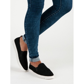 Tullo Slippers en daim noirs le noir 1