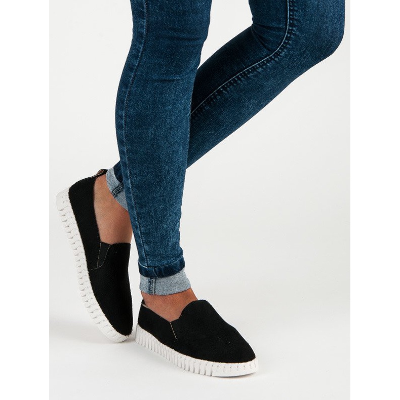 Tullo Slippers en daim noirs 1