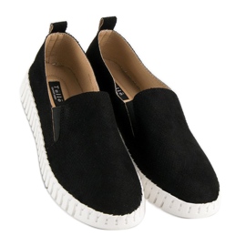 Tullo Slippers en daim noirs le noir 5