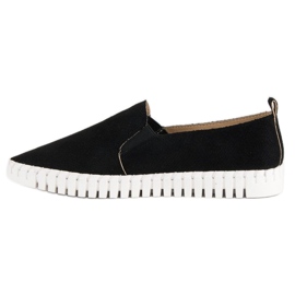 Tullo Slippers en daim noirs le noir 3