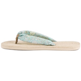 Ax Boxing Espadrilles tongs blanche vert 5