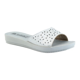 Chaussons ajourés argent INBLU BM30 gris 1