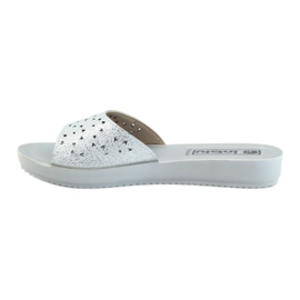 Chaussons ajourés argent INBLU BM30 gris 2